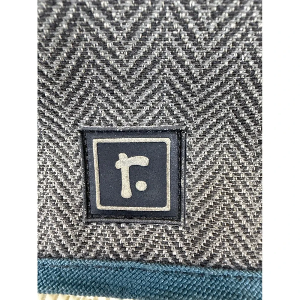 Rickshaw Bagworks Messenger Bag M‎ Black Grey Herringbone Laptop Commuter Bag